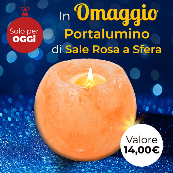 Oggi in Regalo il Portalumino di Sale Rosa Sfera!
