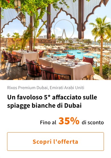 Un favoloso 5* affacciato sulle spiagge bianche di Dubai