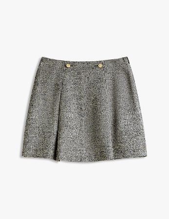 Minigonna relaxed fit Festive in misto lana bouclé