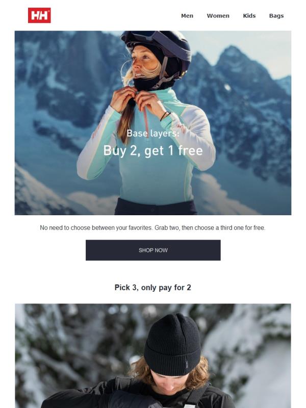 New deal: 3 for 2 base layers