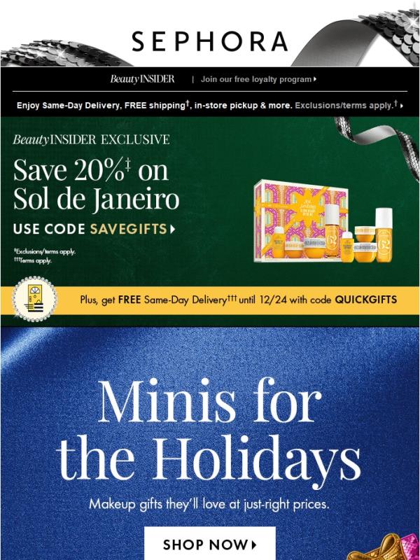 SALE! 💫 20% off—and 30% off Sephora Collection.