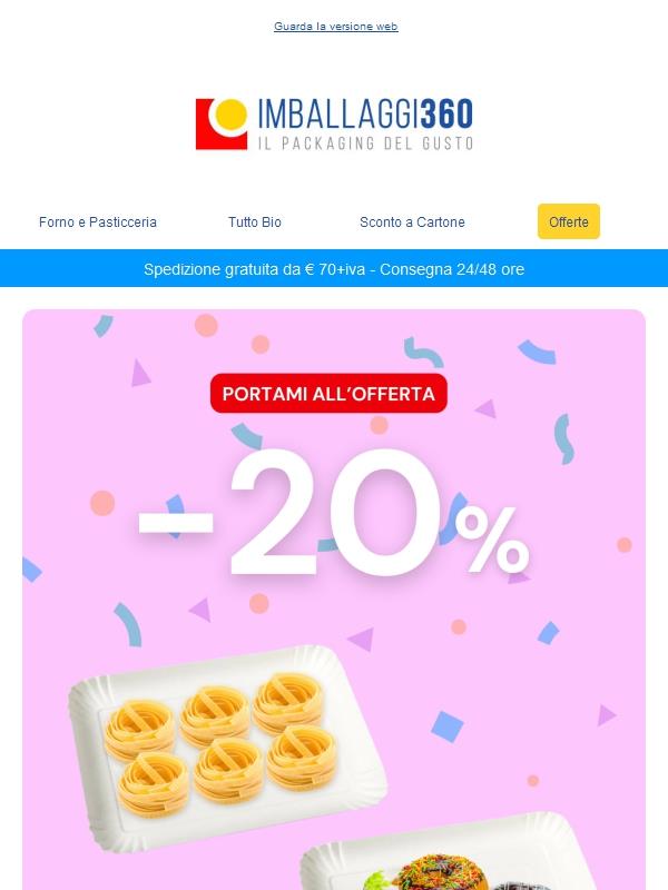 -20% sul vassoio per alimenti: pratico, green e subito pronto all’uso 🌱