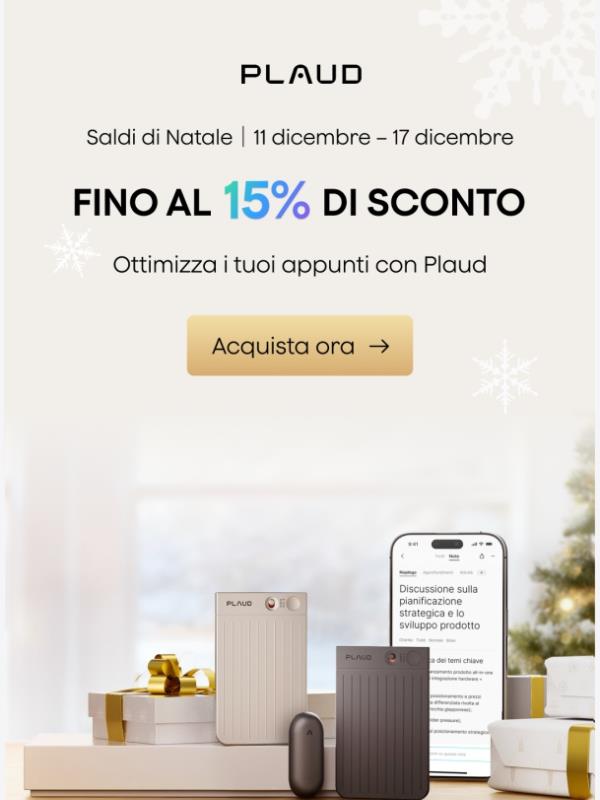 Fino al 15% di sconto questo Natale per note più chiare