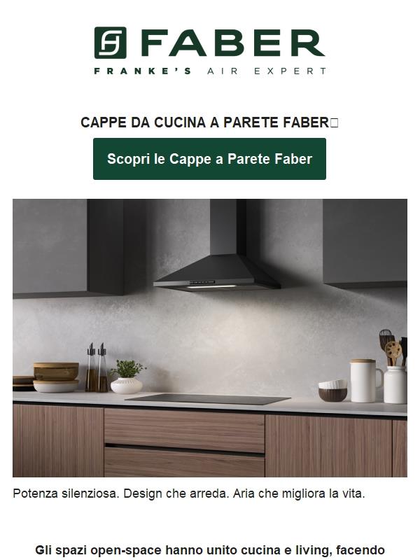 Cappe a Parete e Aria Sana in Cucina con Faber ✨