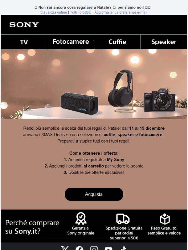 XMAS Deals🎅🏻 sconti su cuffie, speaker e fotocamere