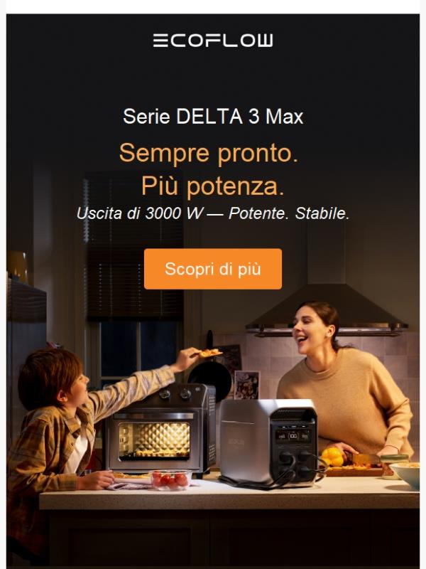 La soluzione perfetta per l’energia elettrica: Esplora la nuova serie DELTA 3 Max