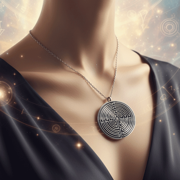 Collana con Pendente Atlantideo con il Labirinto di Cnosso