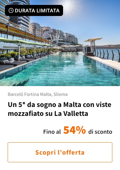 Un 5* da sogno a Malta con viste mozzafiato su La Valletta