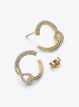 Pandora Infinite Lab-grown Diamond Pavé Open Circle Stud Earrings