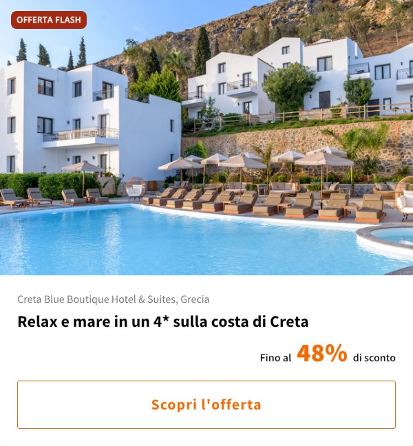 Relax e mare in un 4* sulla costa di Creta