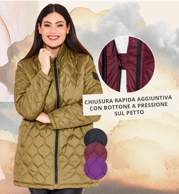 Giacca HYPRAR trapuntata e idrorepellente con colletto alto