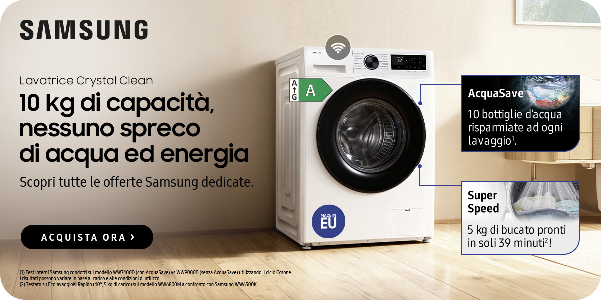 Samsung Lavatrice Crystal Clean