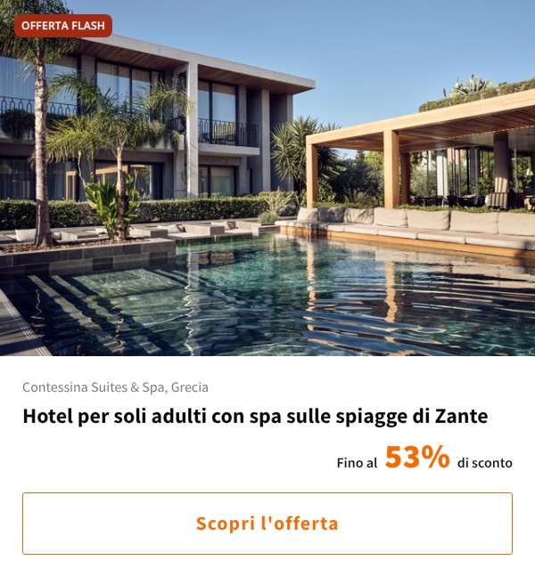 Hotel per soli adulti con spa sulle spiagge di Zante