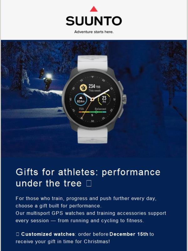 Gifts for athletes: performance under the tree ⌚