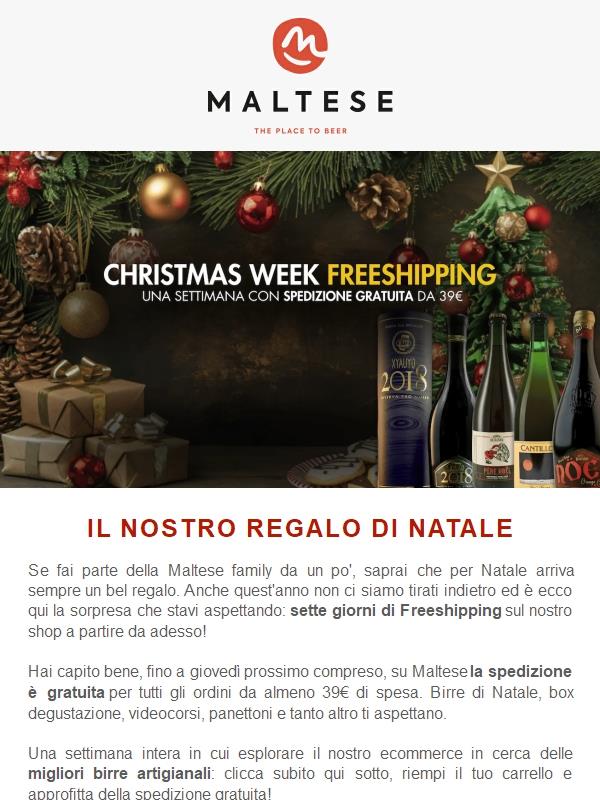 Christmas Week Freeshipping: il nostro regalo di Natale!