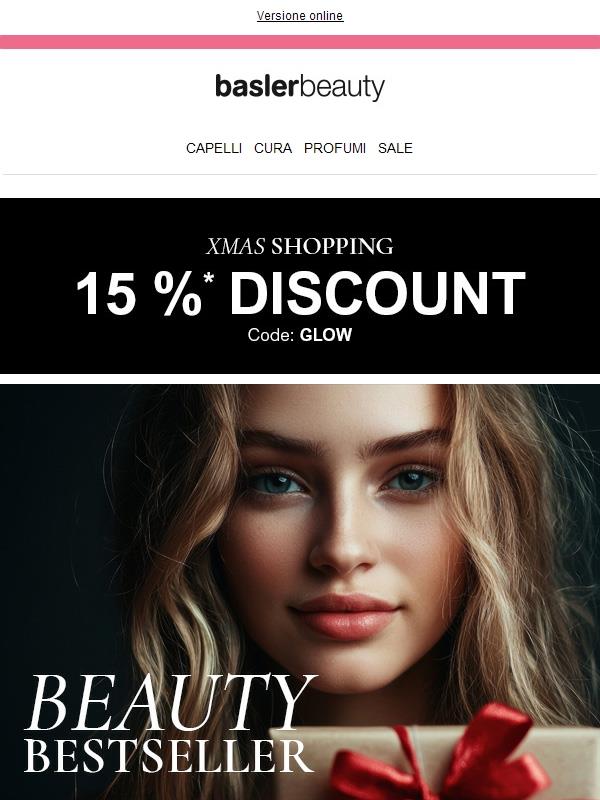 15 % di sconto sugli acquisti natalizi – I best seller della bellezza per regali da sogno✨