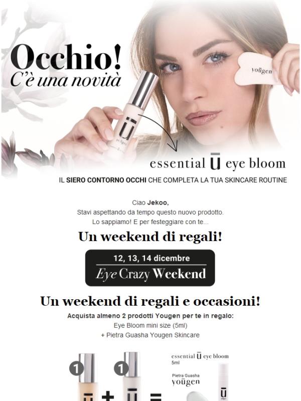 Un weekend di sorprese! Per te il siero occhi Yougen