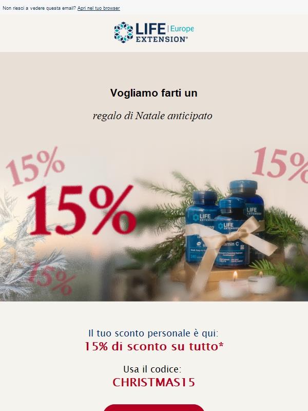Regalo di Natale anticipato per te