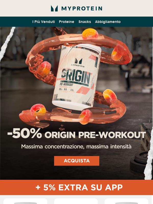 -50% sui Preworkout Origin + Regali 💥