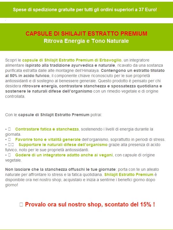 Ritrova energia e tono naturale con le Capsule di Shilajit Estratto Premium 💪