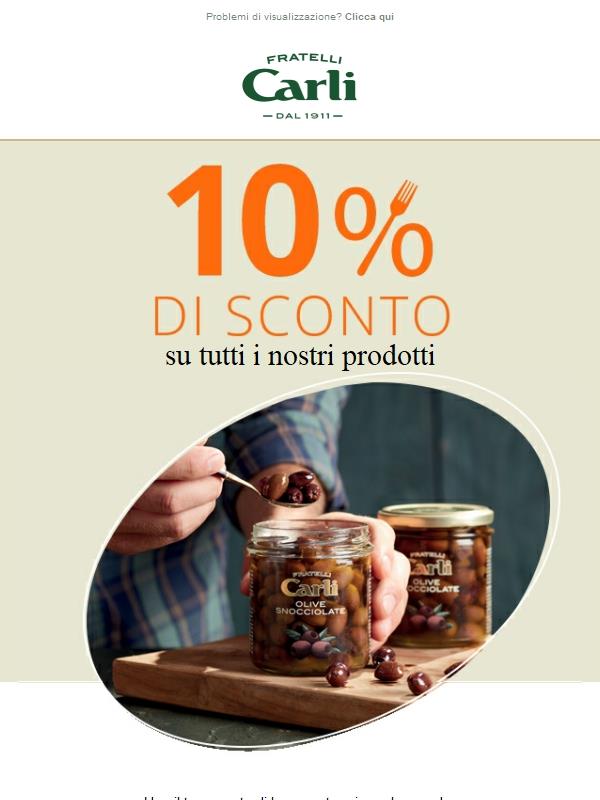 Non perdere il 10% DI SCONTO SU TUTTO!