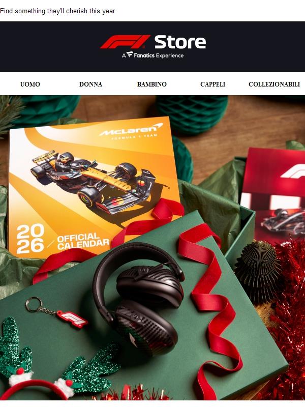 Get it in time for Christmas! F1 gifts for everyone 🎁