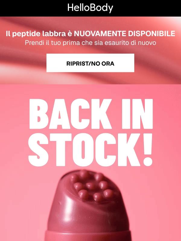 Di nuovo disponibile: I peptidi per le labbra sono finalmente tornati!