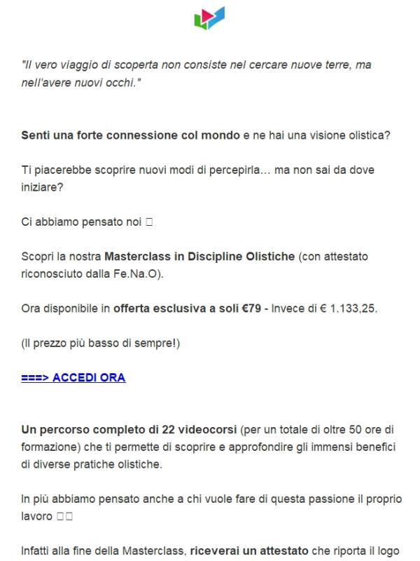 22 corsi olistici in promo + attestato Fe.Na.O