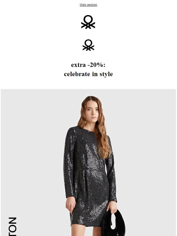 Solo per il weekend: extra -20% sui look per le feste in Outlet Benetton