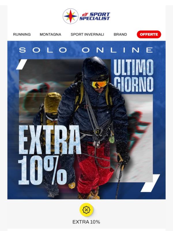Ultimo giorno ⌛ Extra 10%