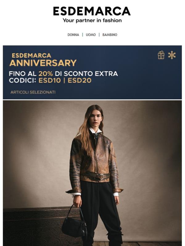 Fino al -20% extra su giacche selezionate