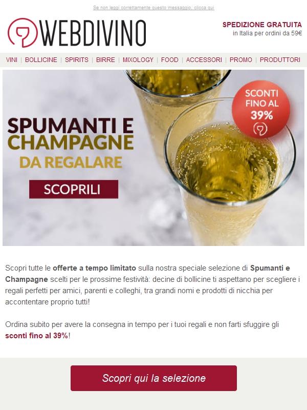 FINO AL -39% 🥂 Spumanti & Champagne da regalare