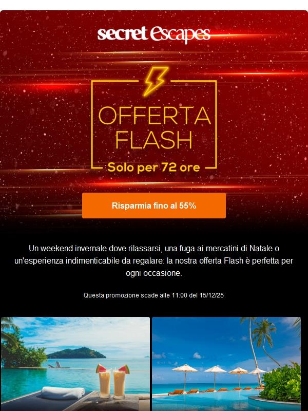 Offerta Flash: risparmia fino al 55%
