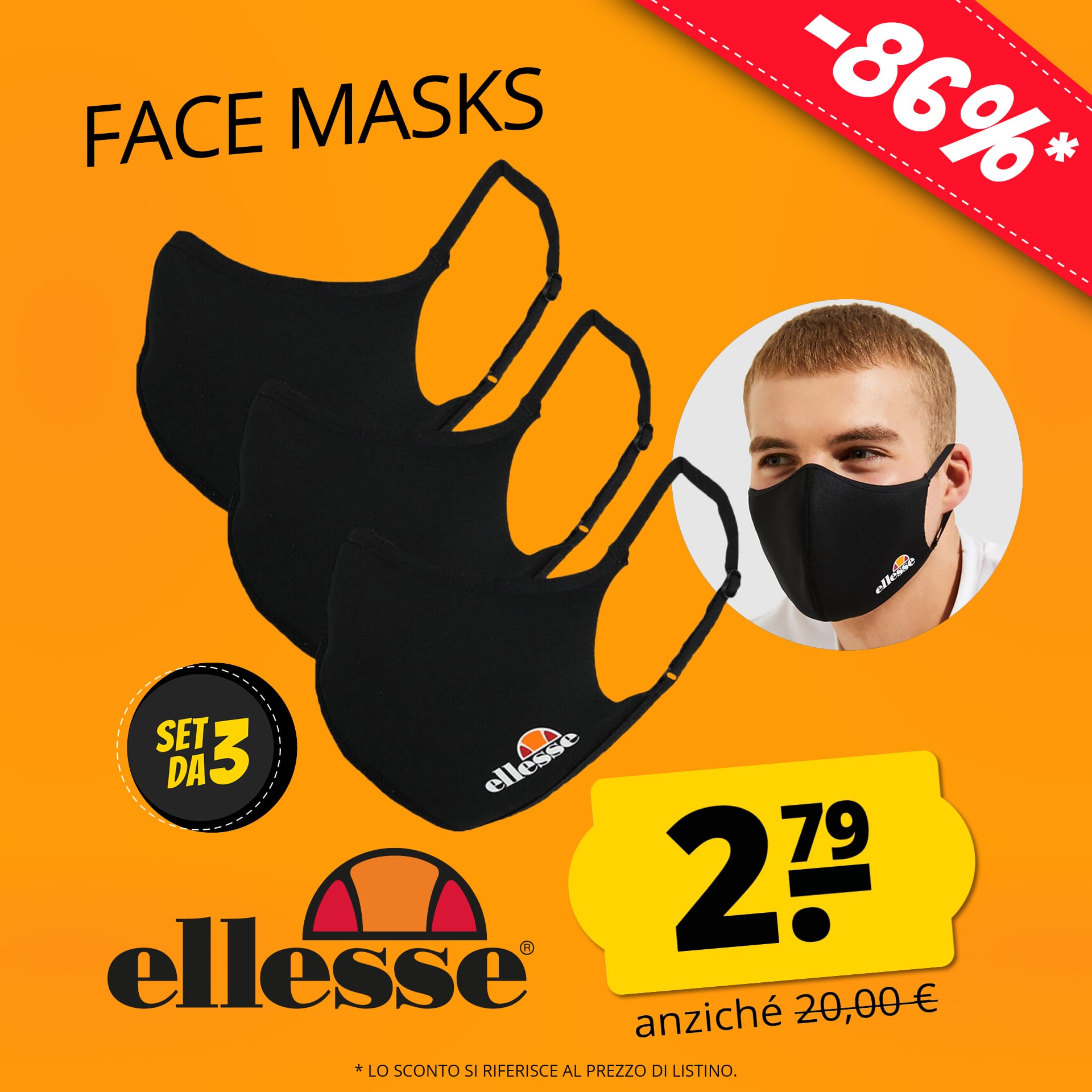 ellesse paslito set da 3 unisex paradenti