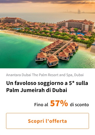 Un favoloso soggiorno a 5* sulla Palm Jumeirah di Dubai