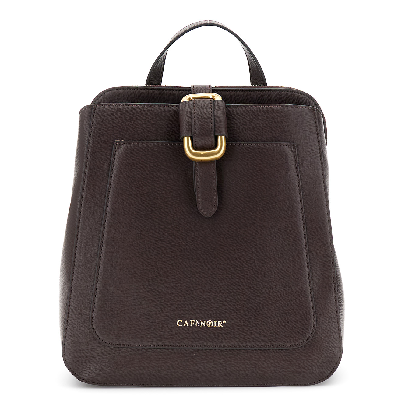 Image of zaino effetto pelle con passante in metallo t.moro