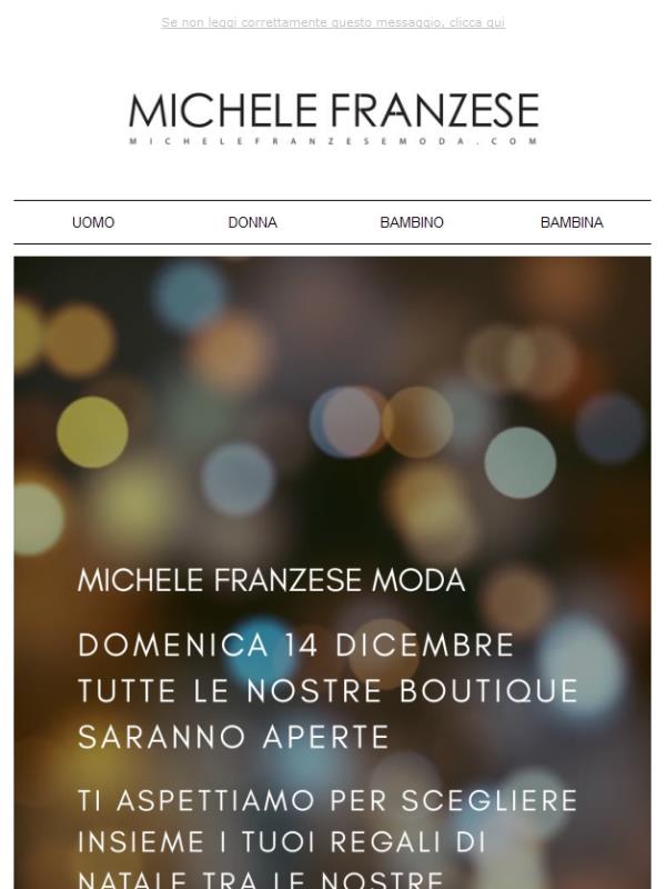 DOMENICA 14 DICEMBRE: SIAMO APERTI!🛍️