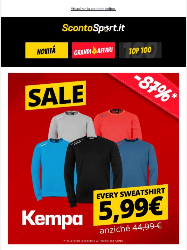 Felpe Kempa a soli 5,99 €! 🚀 Sconto dell'87 %! 🚀