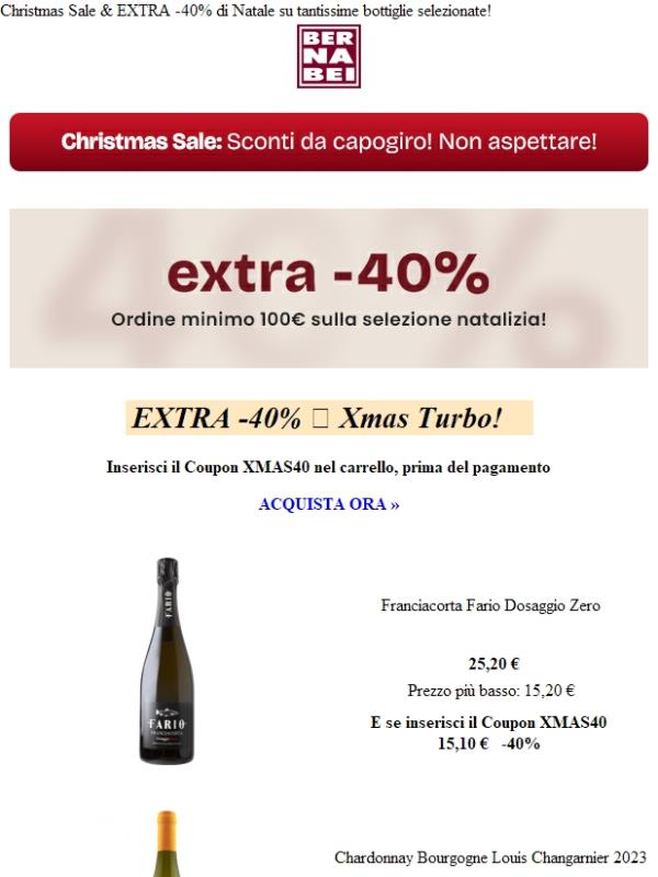 EXTRA -40% ⚡ Sprint di affari!