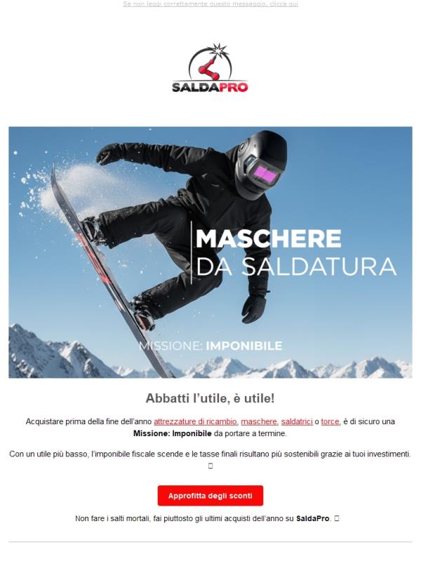 Acquista ora e paga meno tasse poi 💸