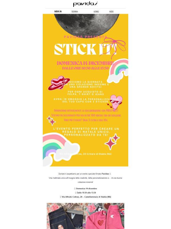 Domani è STICK IT! Colazione, personalizzazione e un regalo unico ✨