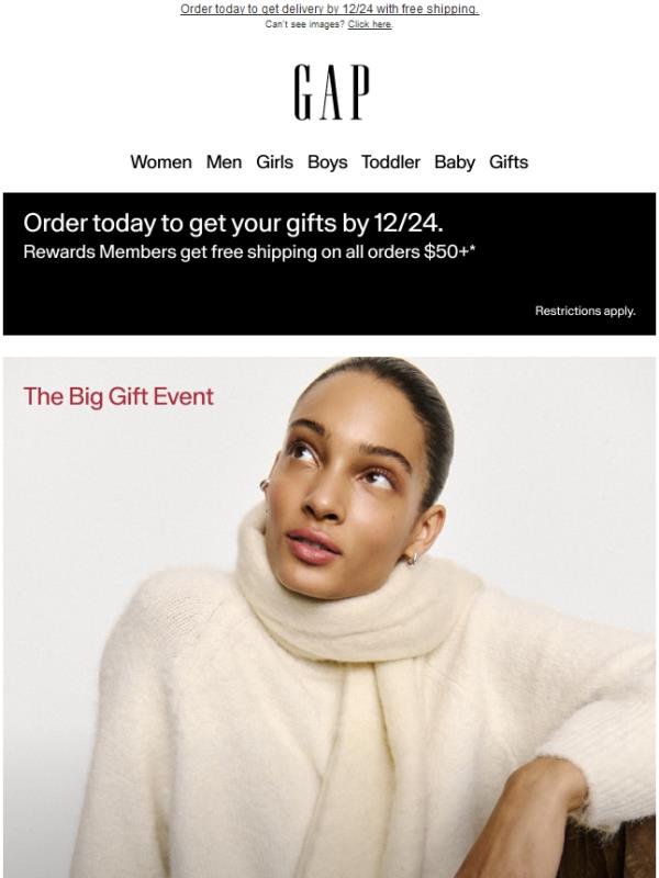 Go for it: half off your purchase, including sale styles