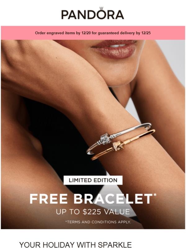 Get ahead on gifting, and enjoy a FREE bracelet with qualifying spend!