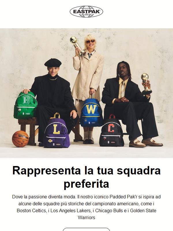 Rappresenta la tua squadra preferita con la collezione NBA x Eastpak