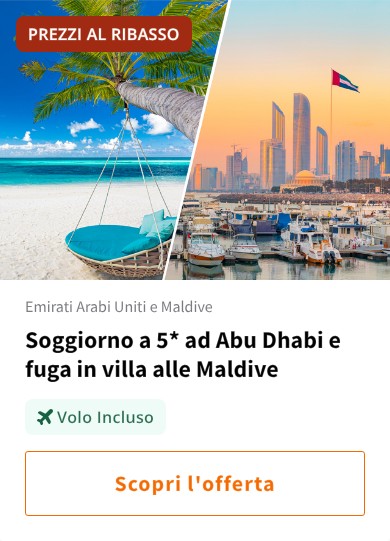 Soggiorno a 5* ad Abu Dhabi e fuga in villa alle Maldive