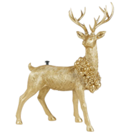 Base per albero di Natale a forma di cervo d'oro 81 x 38 x h 120 cm