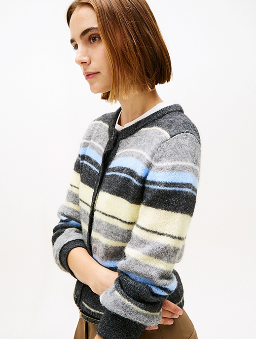 Cardigan in misto alpaca con bottoni