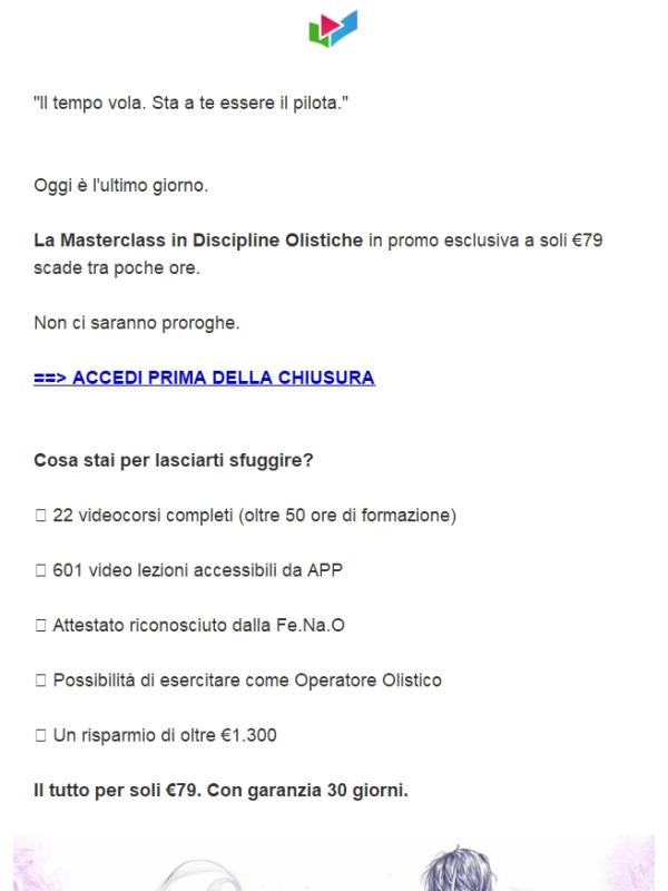 Ultime ore: promo Masterclass Olistica