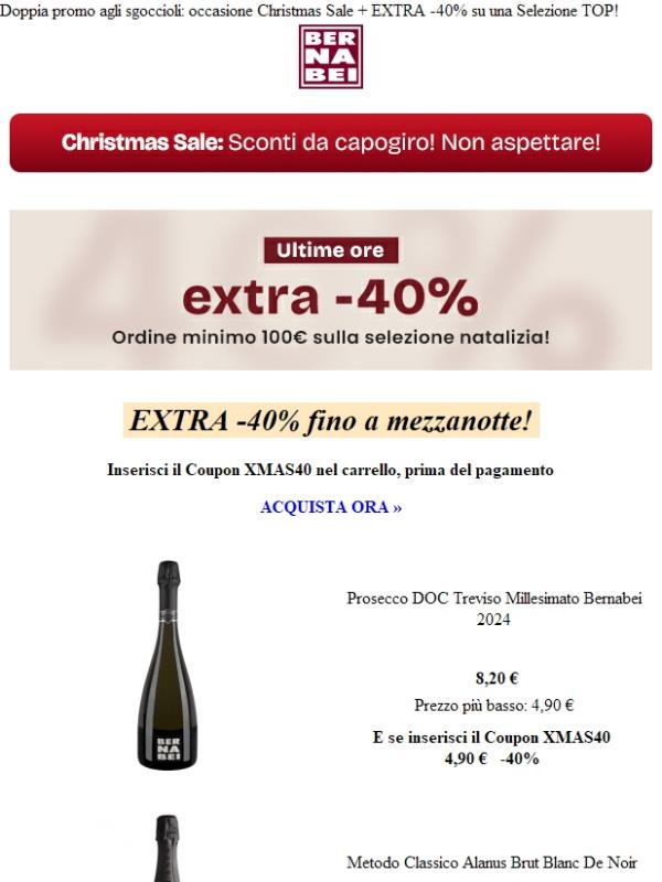 EXTRA -40% Xmas 🤯 Ultime ore!