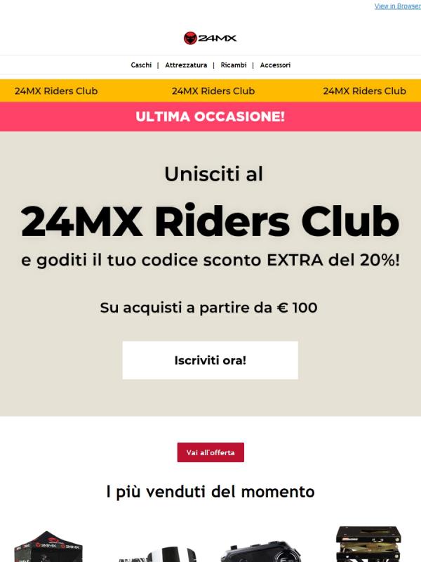 Ultima occasione per il 20%* di sconto con il coupon